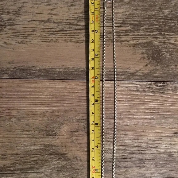 925 Silver Diamond cut Rope Chain-18 Inch - Picture 3 of 3